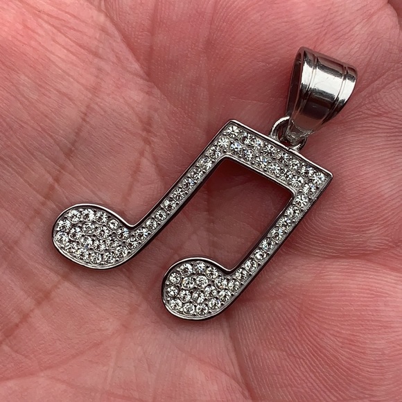 New Stainless Steel Musical Note Charm - Picture 2 of 5